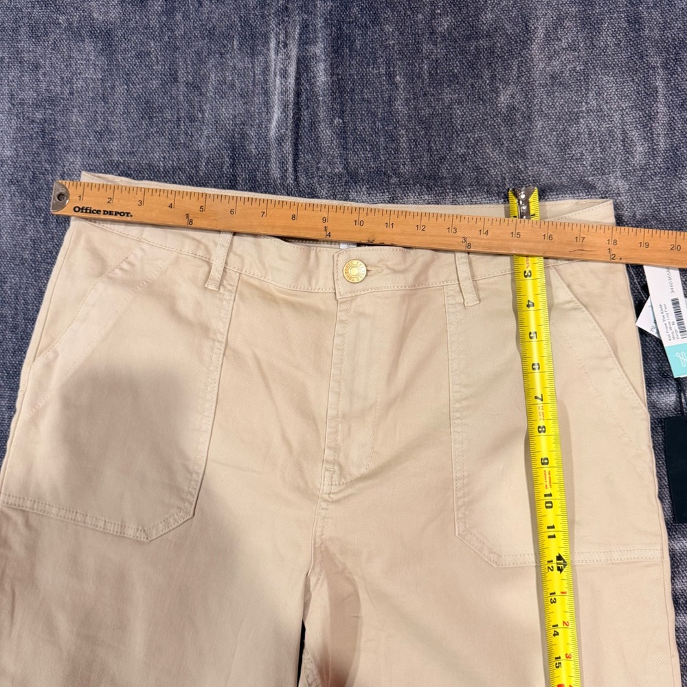 KUT from the Kloth Meg Wide Leg Utility Pants Tan Khaki Size 16 NWT NWOT Spot - Picture 8 of 9